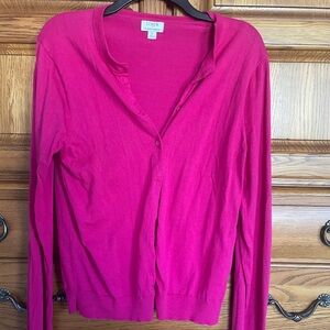 J. Crew Women's Vibrant Pink Cardigan
